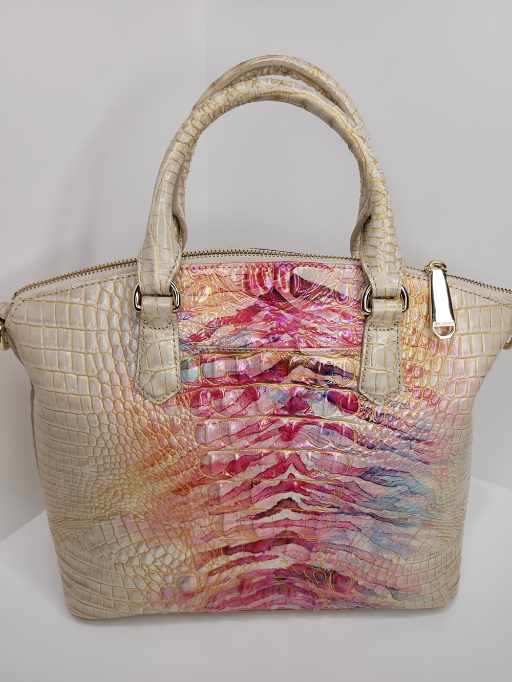 👉✨️ Brahmin Iridescent Entice Ombre Melbourne Duxbury Satchel Bag Wallet Set - Picture 11 of 15